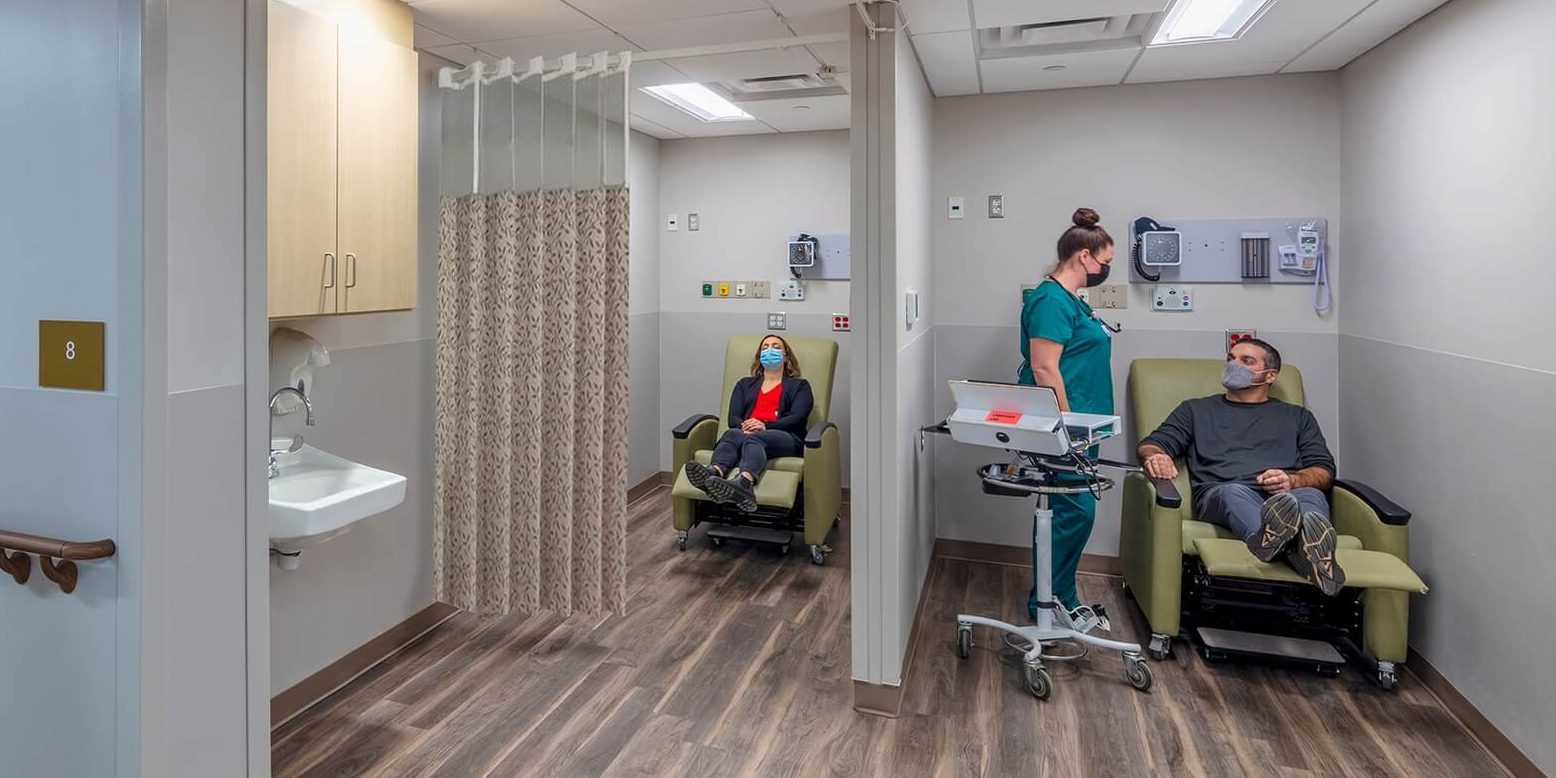 examination rooms in emergency services department at community memorial hospital