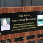 Golf tournament fundraiser plaque for Community memorial hospital.