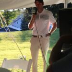 Golf tournament announcements at Community memorial hospital fundraiser