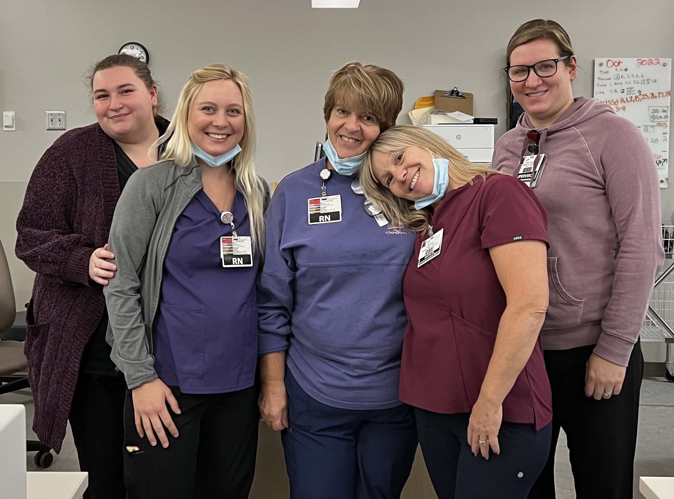 Staff members at Community Memorial Hospital in Hamilton, NY