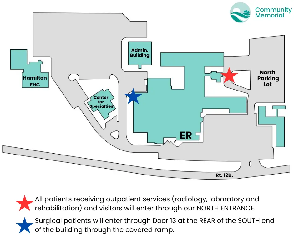 map of temporary entrances