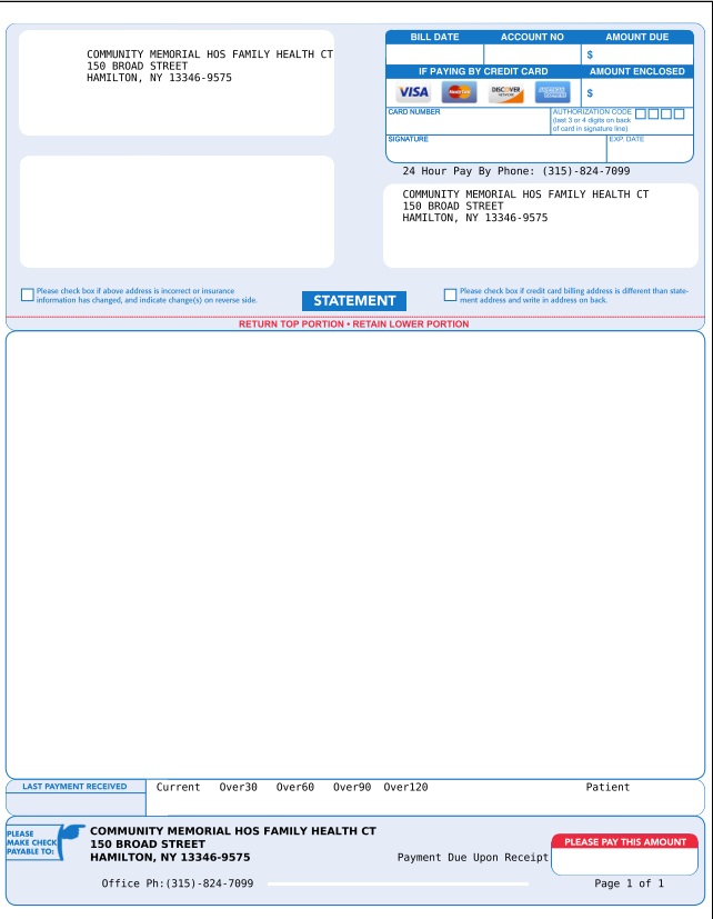 Medical Billing Information | Community Memorial Hospital