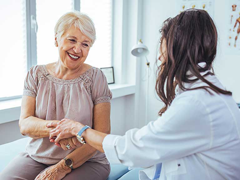 Elderly Female Patient with Female Provider